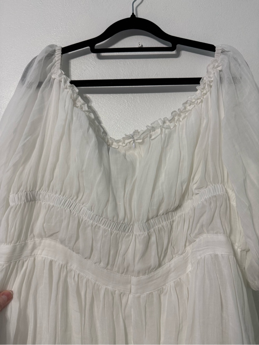 Osmanthus 01 Maxi Linen Romantic Off-Shoulder White Dress New with Tags - Picture 10 of 15